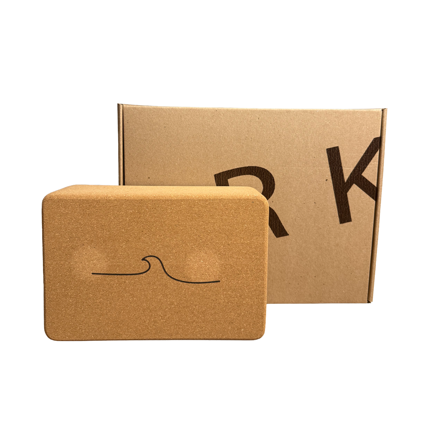 Crk's 3" Yoga Blocks Made of Organic Cork • Sun & Wave (Liquidation)