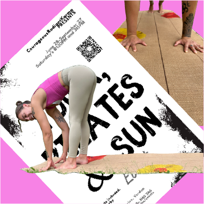 Sábado 9 de agosto a las 13:30 h, a las 15:15 h • Yoga, Pilates y Sol con Robin FR/EN Celine EN (Comunidad)