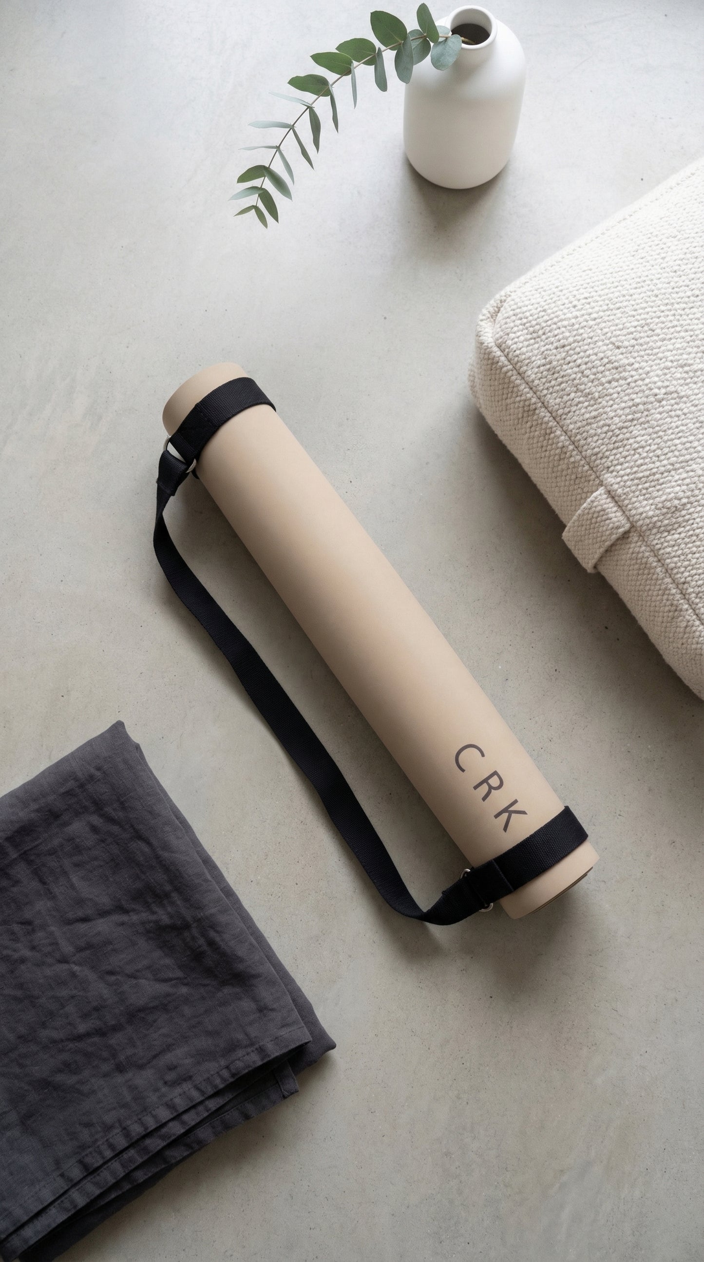 La correa negra • Correa para transportar esterilla de yoga y correa para hacer ejercicio