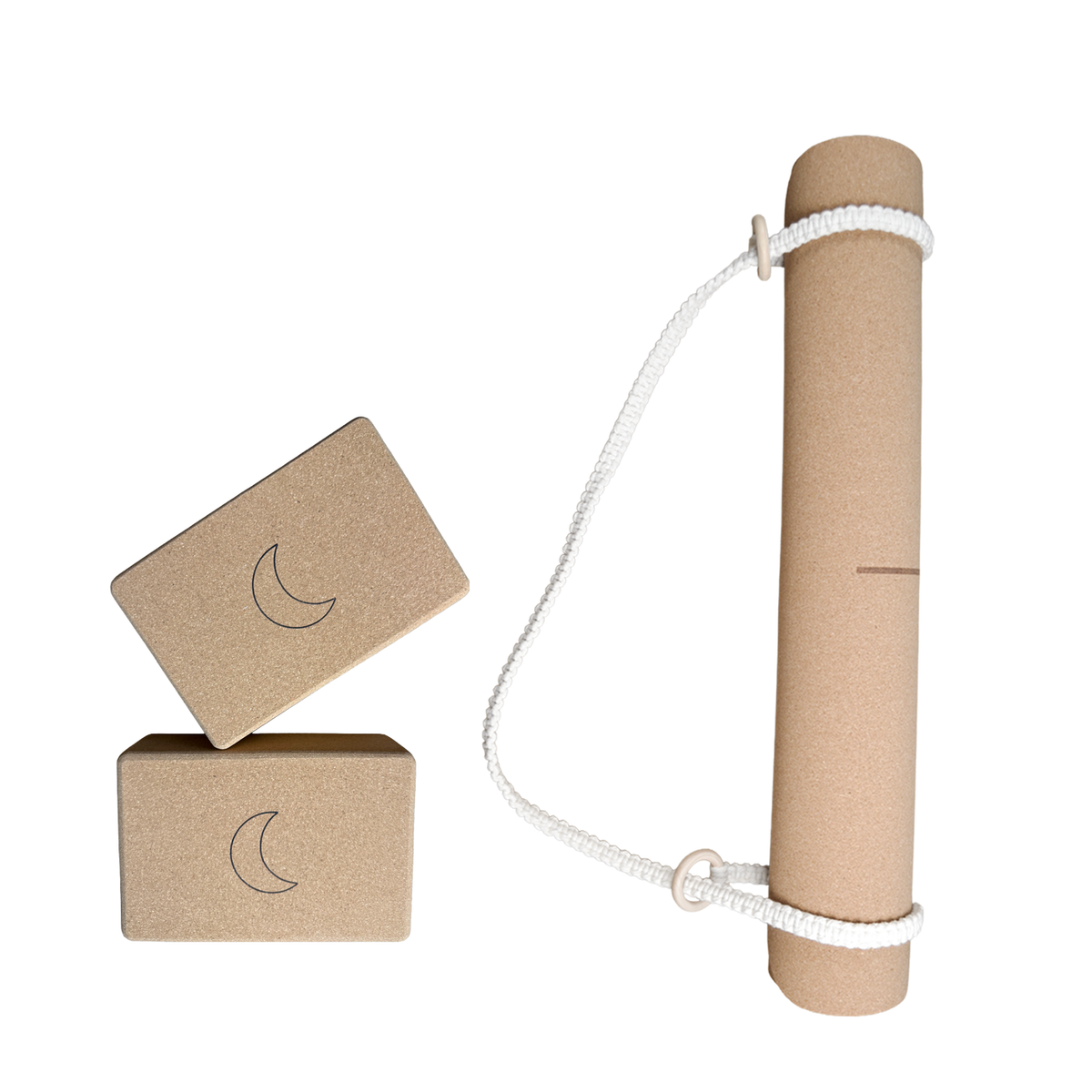 Crk-Yogamatte aus Bio-Kork und recyceltem Naturkautschuk, 4 mm dick • The Moon Mat ✨ NEU