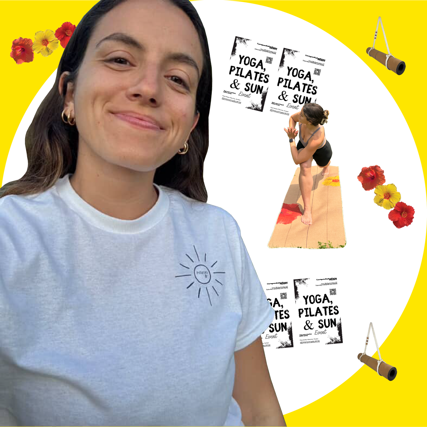 Sábado 12 de julio a las 13:30 h • Yoga, Pilates y Sol (Comunidad) con Lina EN