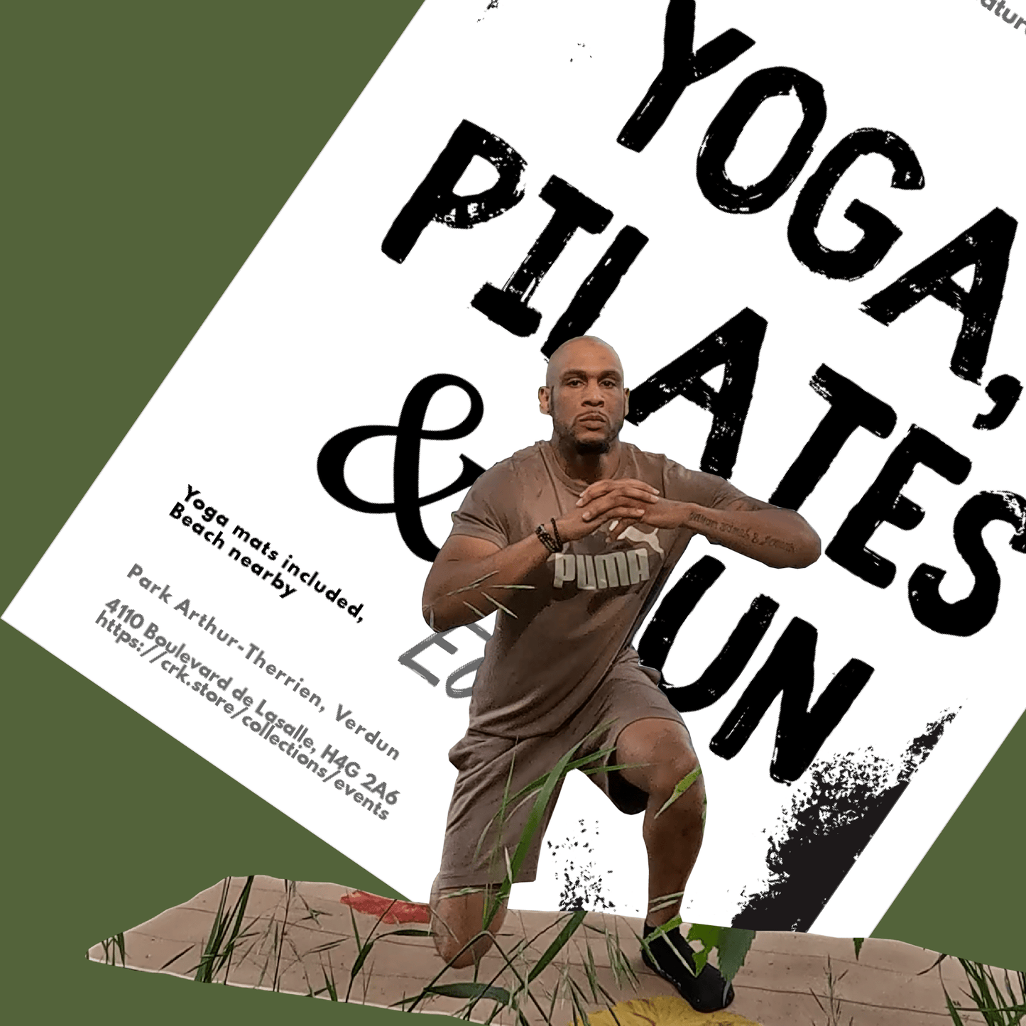 Saturday, August 16th @130PM, @315PM • Yoga, Pilates & Sun with James FR/EN - Crk