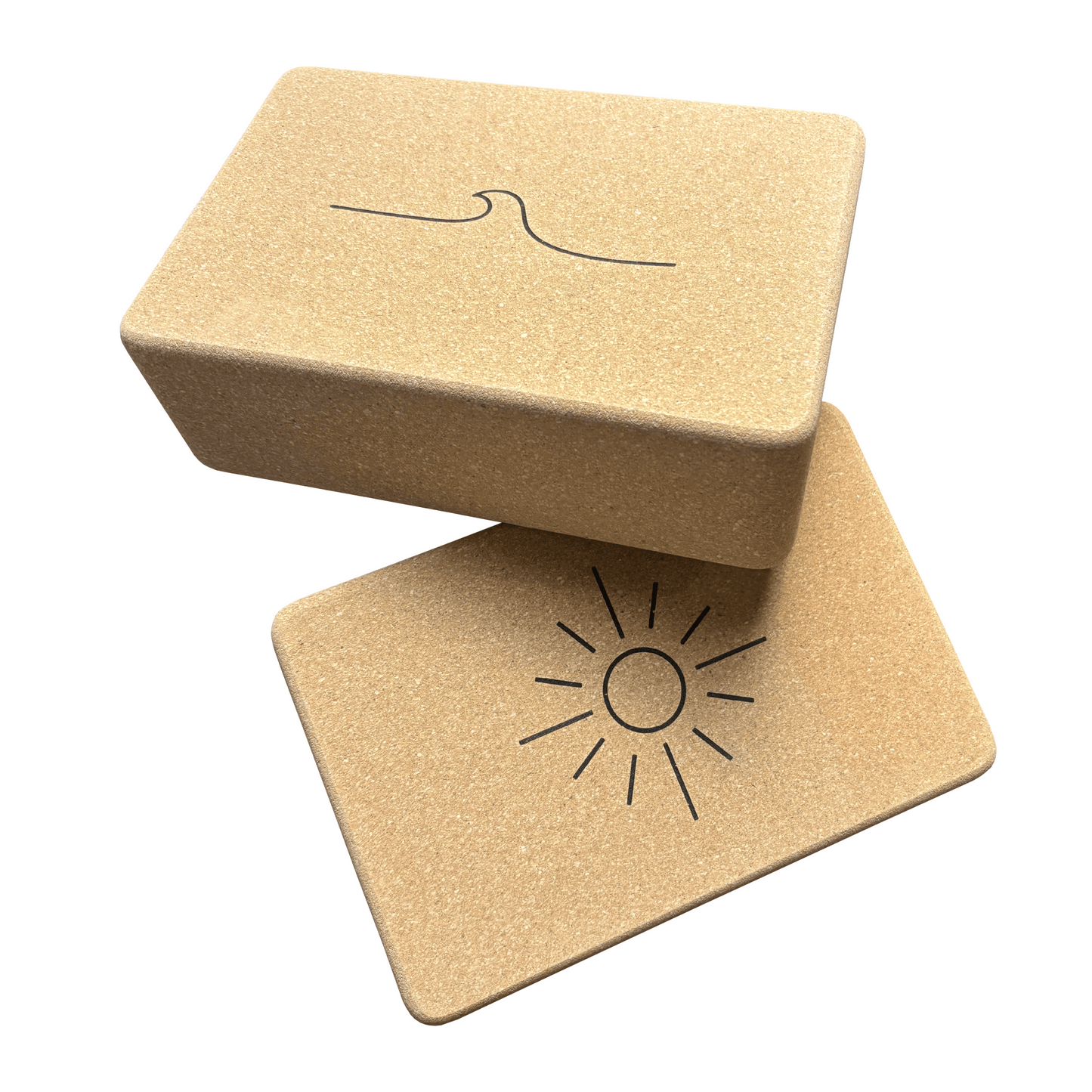 Sun & Wave • Yoga Blocks Made of Cork - Crk