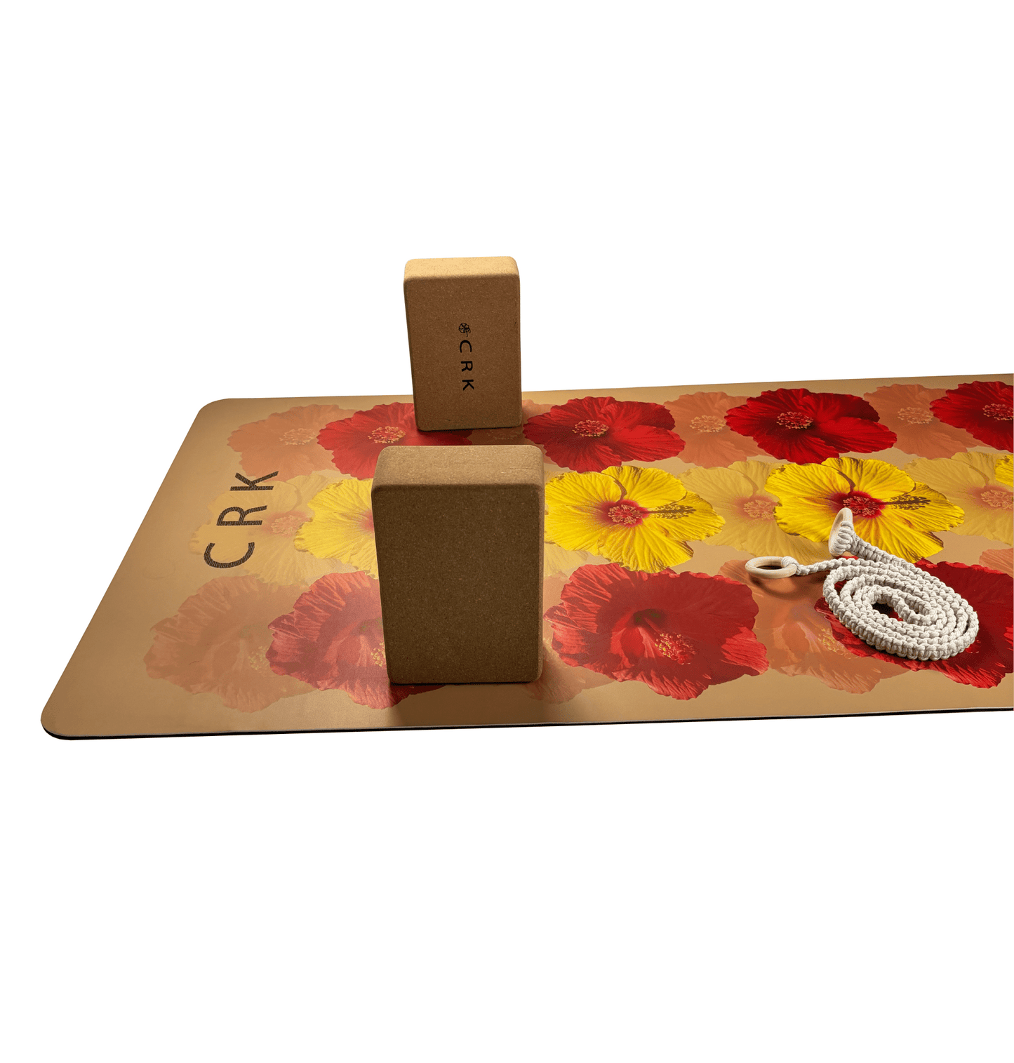 The Meditation Mat with a Boho Strap and Yoga Blocks • Limited Edition Yoga Kit - Crk