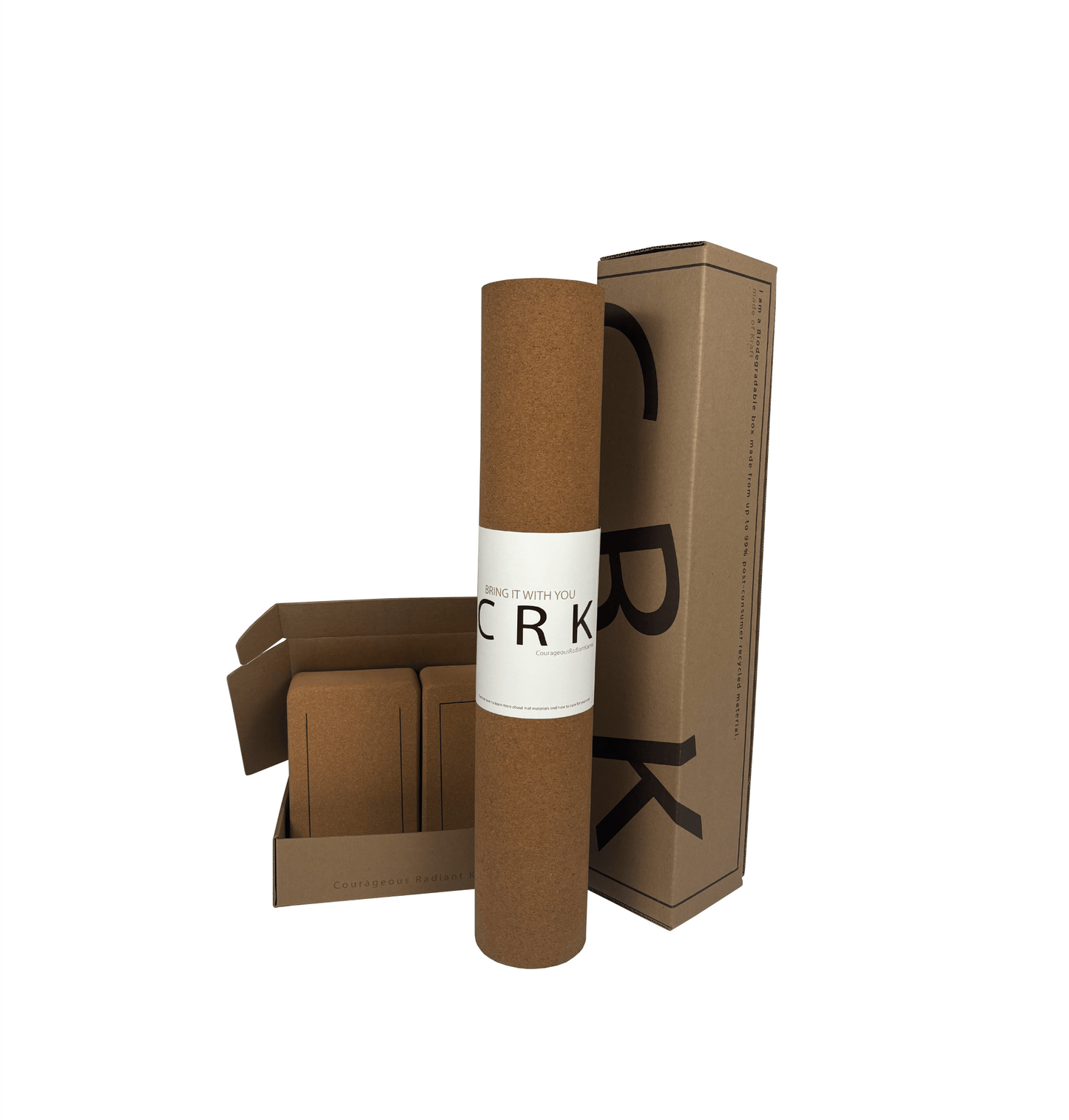 The Standard Mat 4mm Made With Cork And Recycled Natural Rubber • Beginner Yoga Mat - Crk