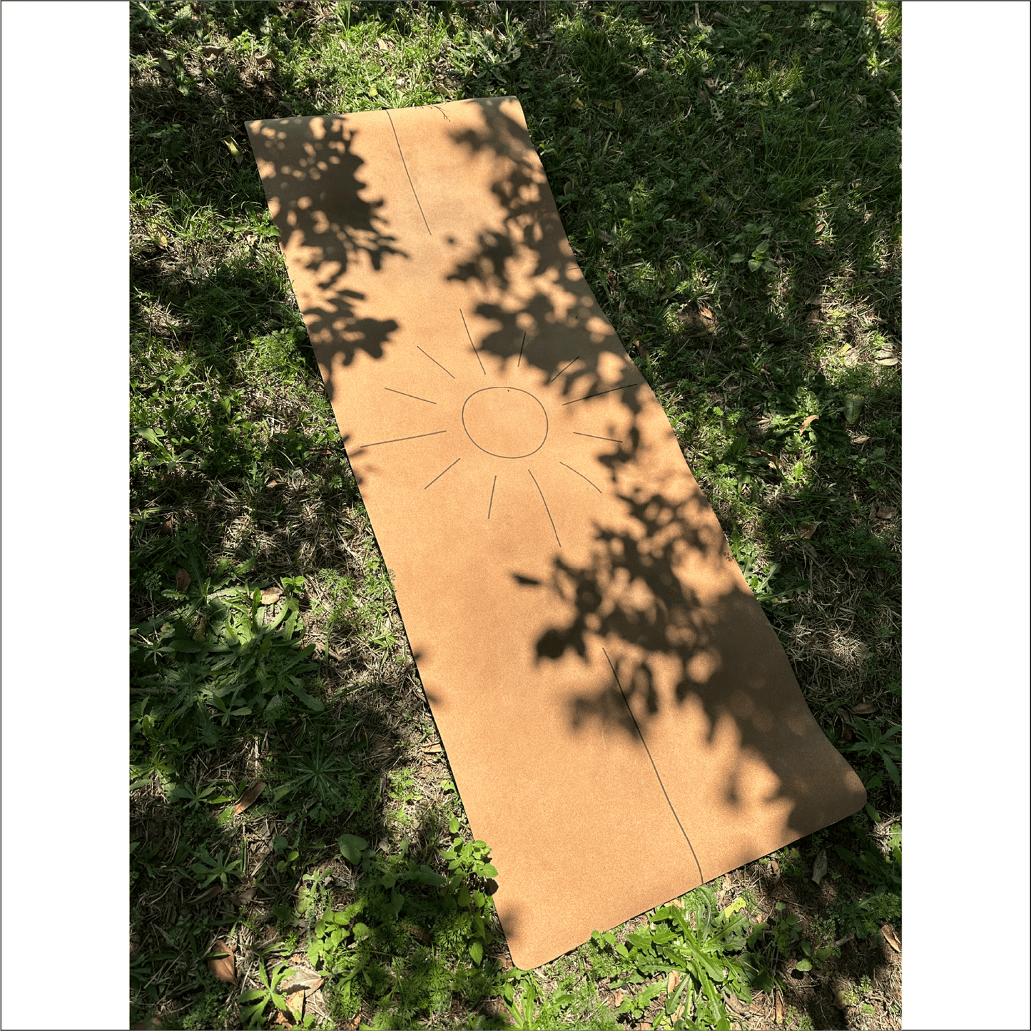 The Sun Mat 4mm Cork And Recycled Natural Rubber • Yoga Mat - Crk