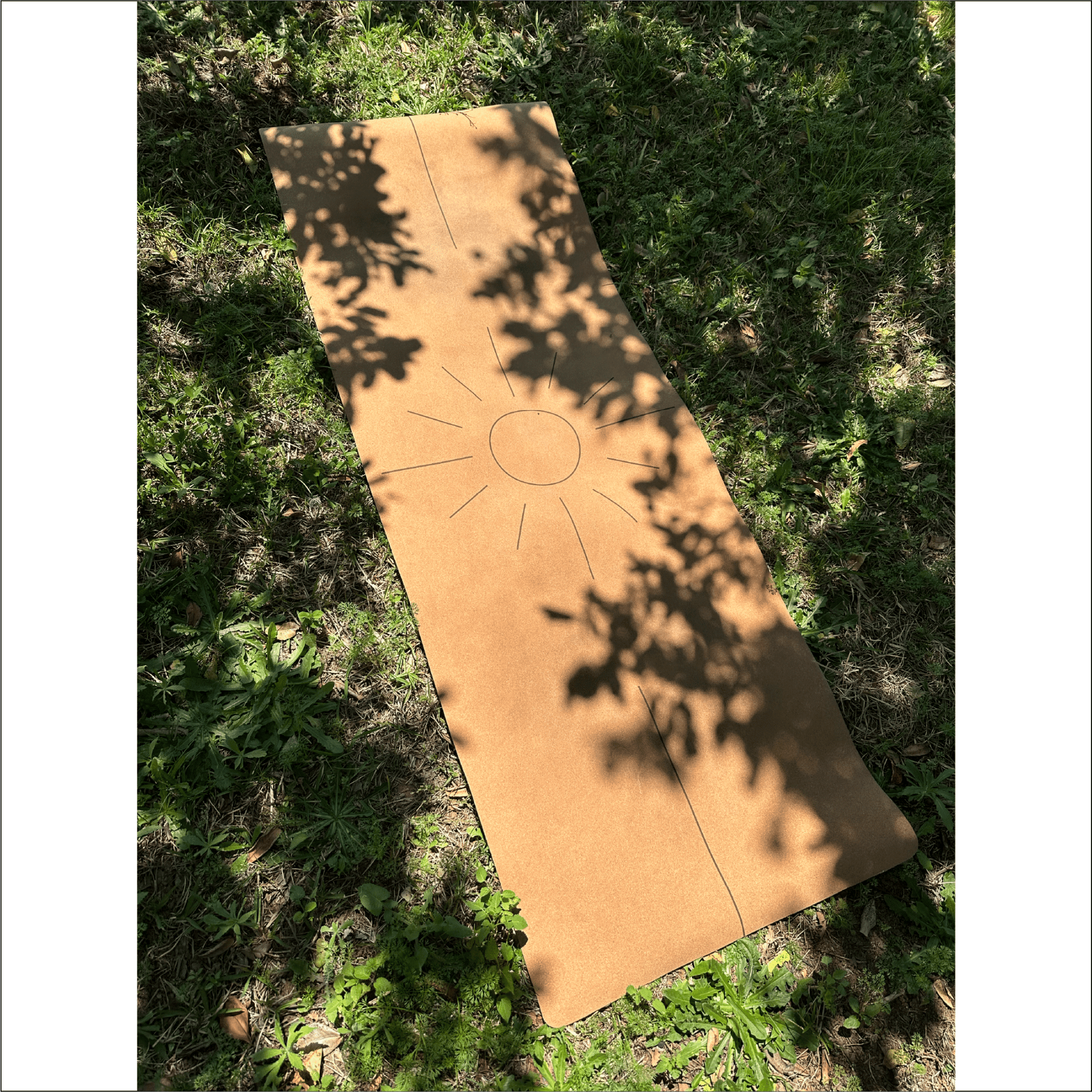 The Sun Mat 4mm Cork And Recycled Natural Rubber • Yoga Mat - Crk