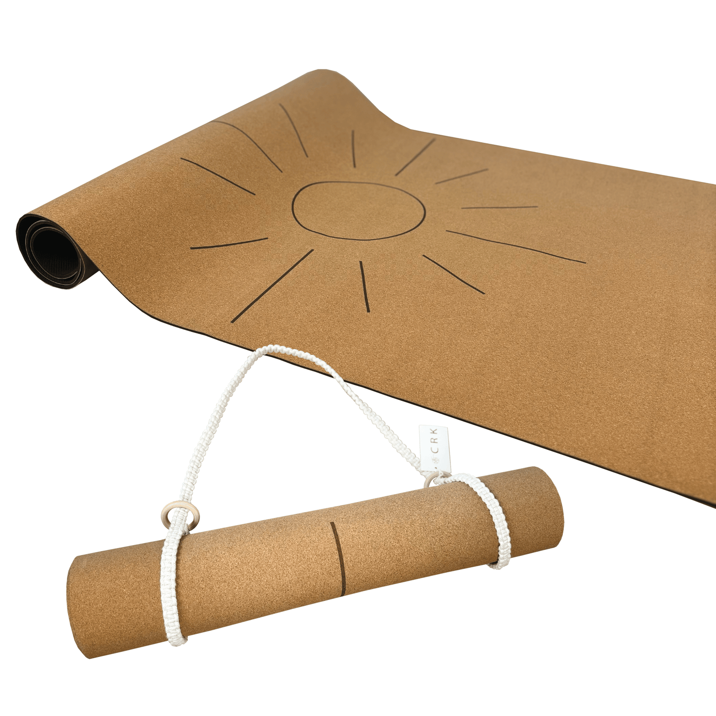 The Sun Mat 4mm Cork And Recycled Natural Rubber • Yoga Mat - Crk