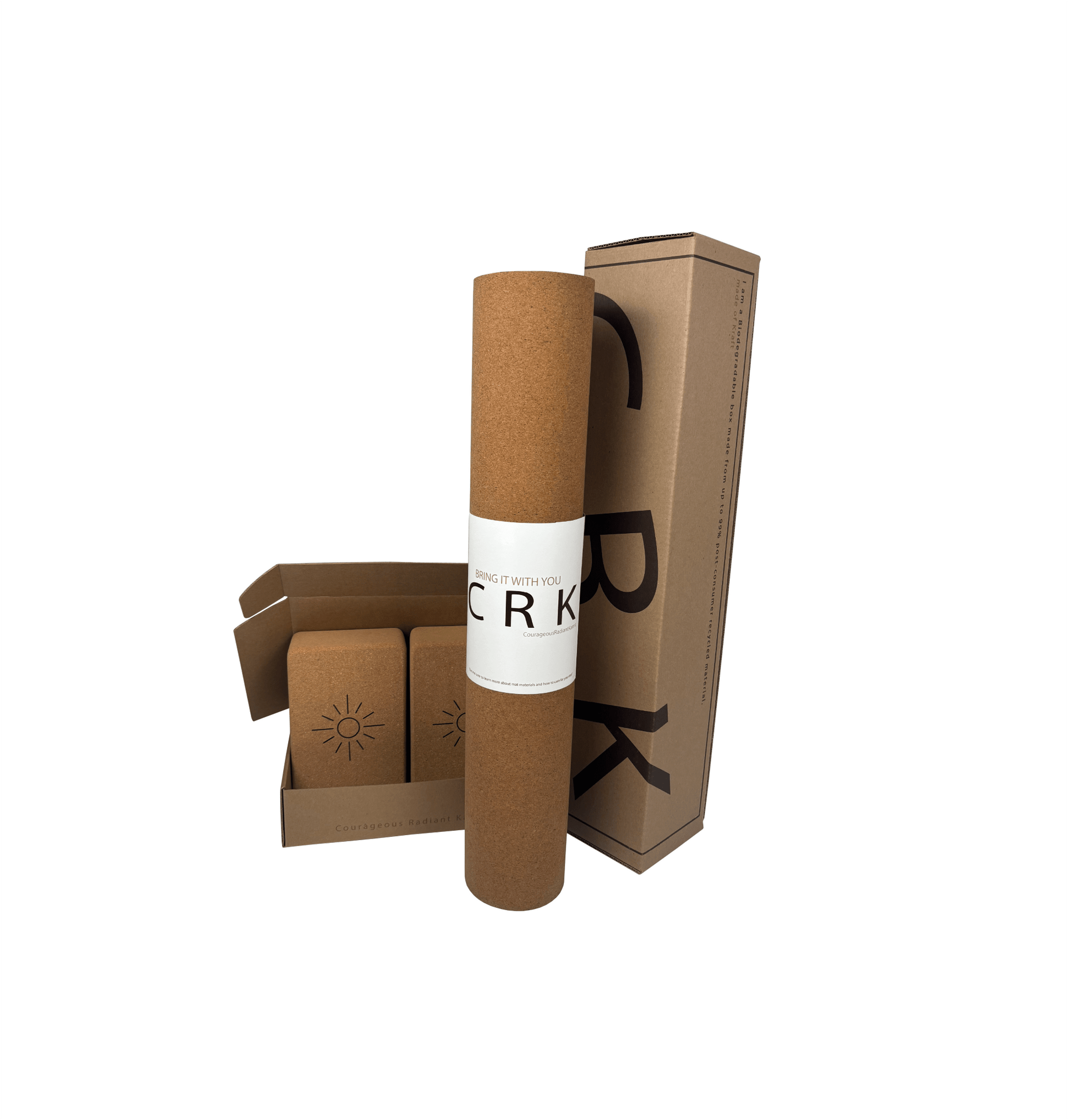 The Sun Mat 4mm Made With Cork And Recycled Natural Rubber • Yoga Mat - Crk