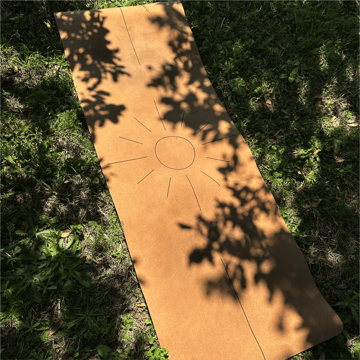 The Sun Mat • 4mm Thick, Organic Cork Yoga Mat with Recycled Natural Rubber - Crk