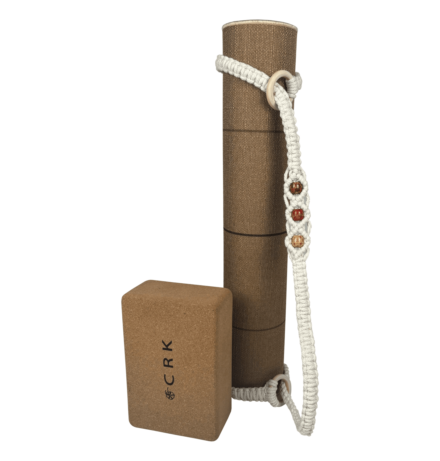 The Surf Mat with a Bead Strap and Blocks • Yoga Kit - Crk