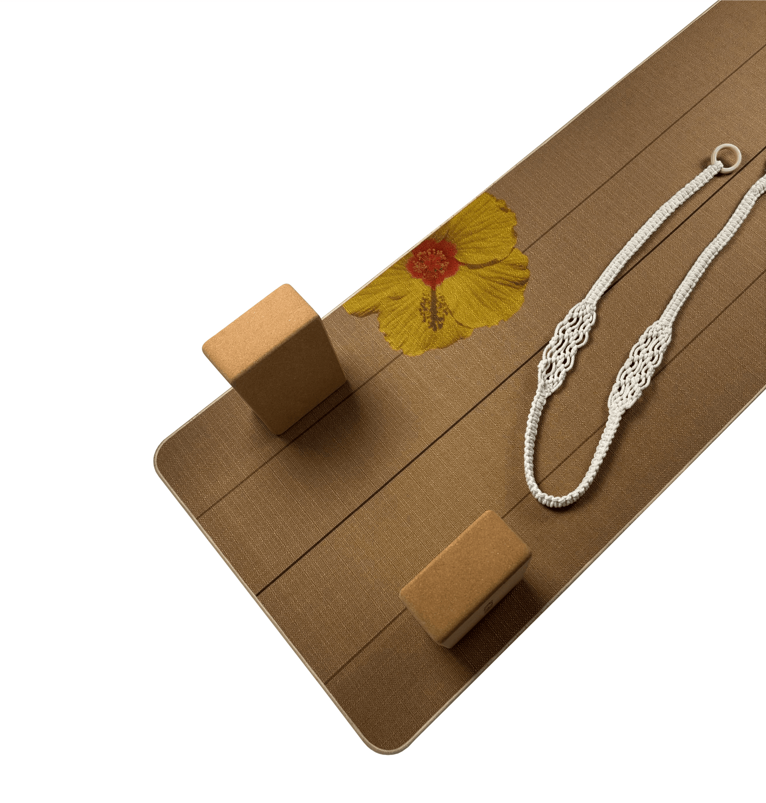 The Surf Mat with a Chic Strap and Blocks • Yoga Kit - Crk