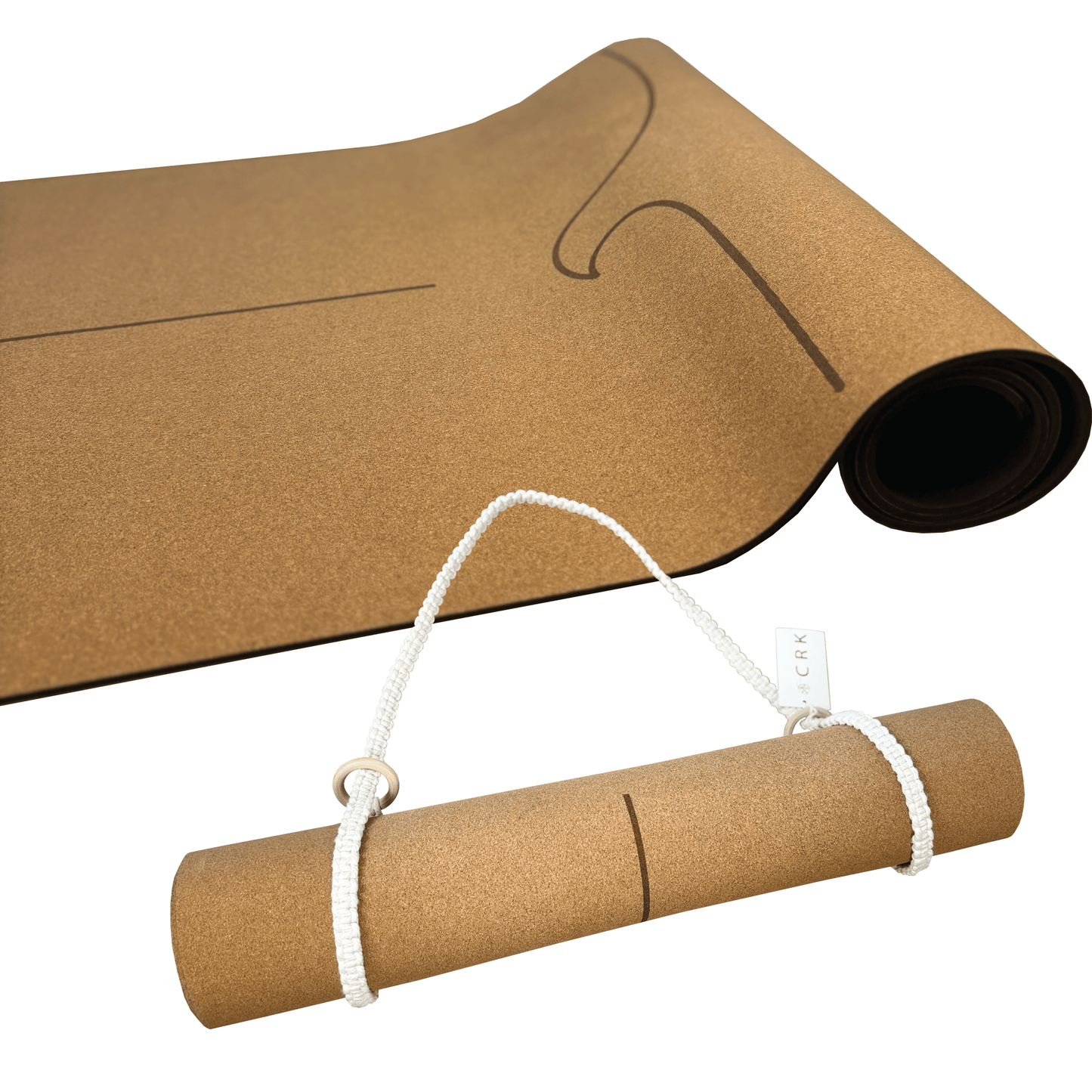 The Wave Mat 4mm Cork And Recycled Natural Rubber • Yoga Mat - Crk
