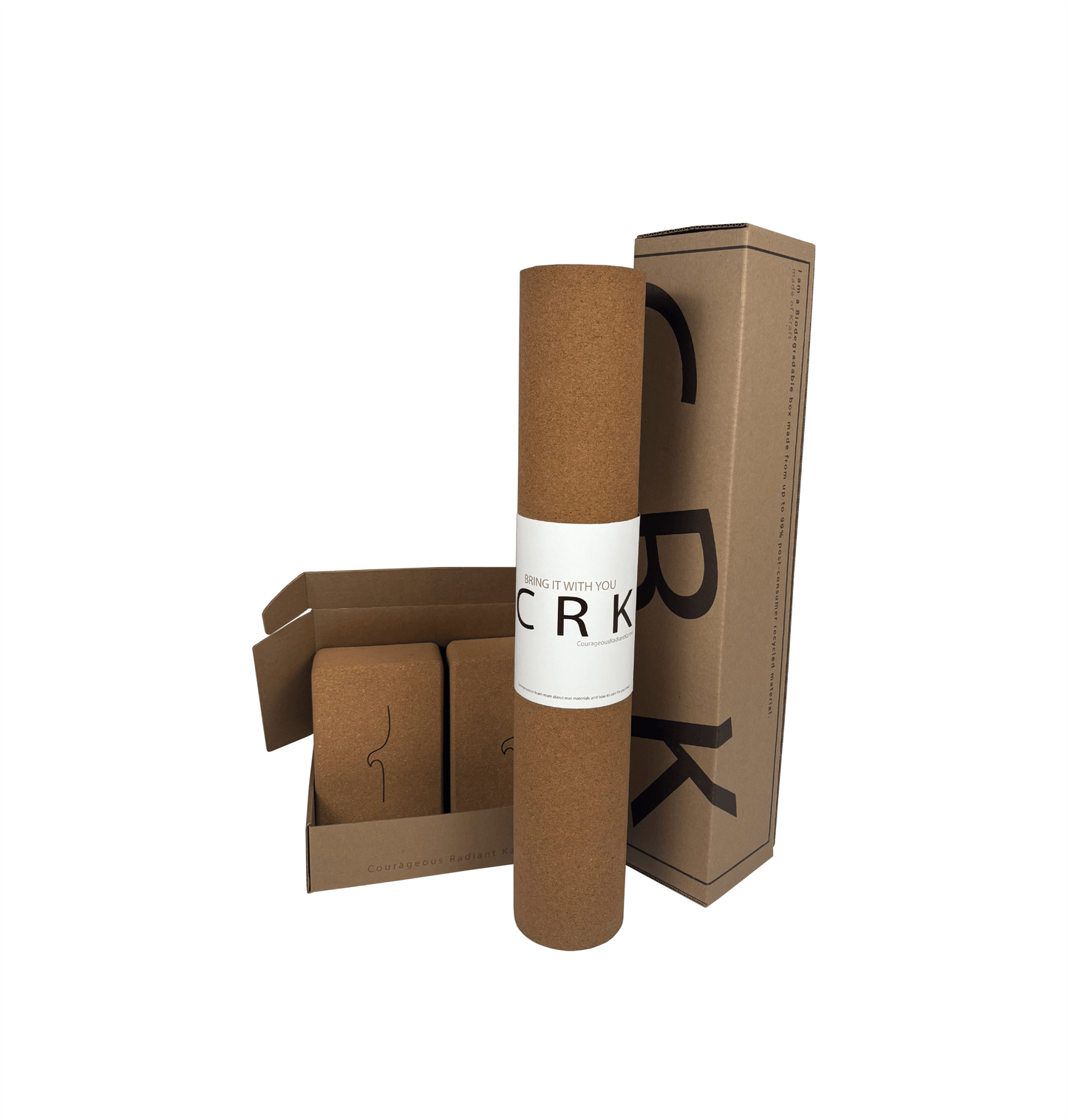 The Wave Mat 4mm Made With Cork And Recycled Natural Rubber • Yoga Mat - Crk