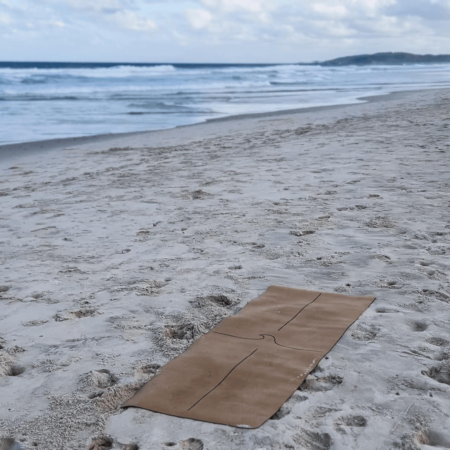 The Wave Mat • 4mm Thick, Organic Cork Yoga Mat with Recycled Natural Rubber - Crk