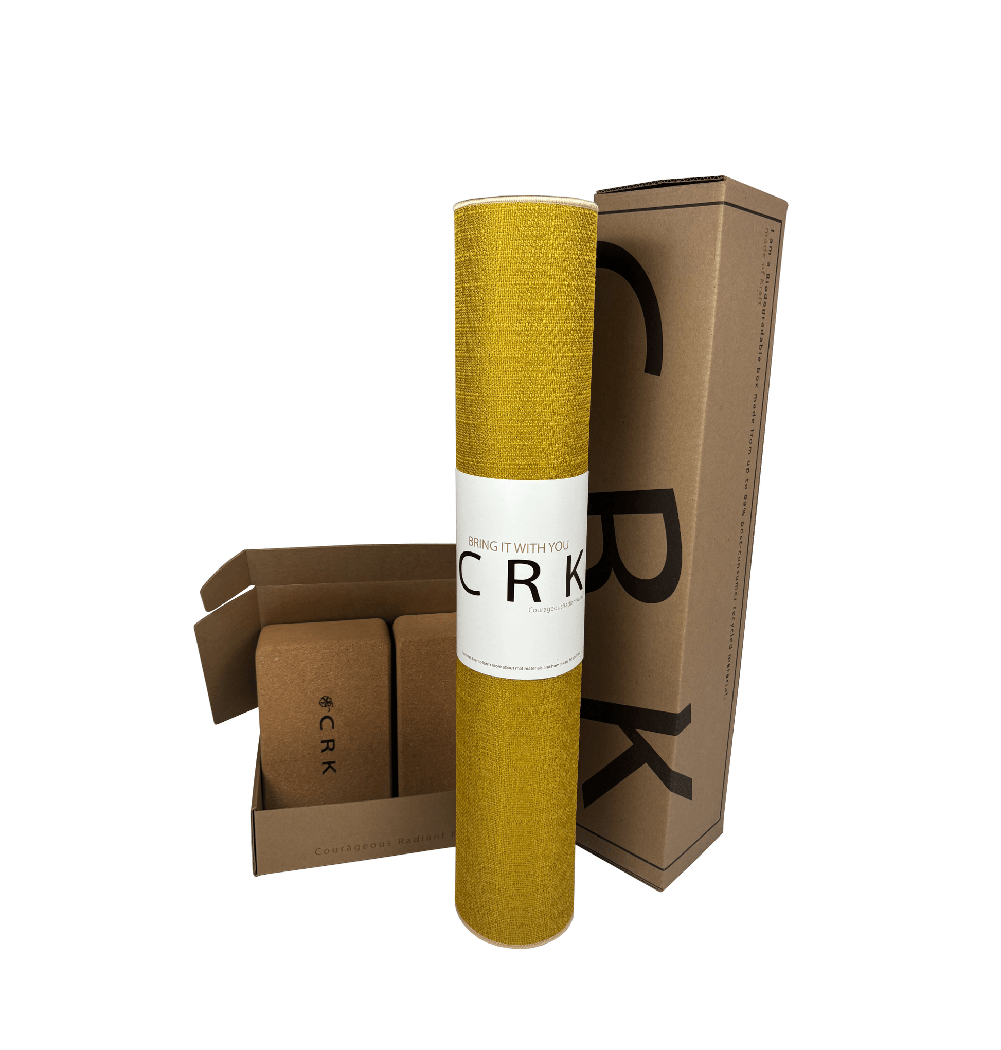 The Yellow Mat 5mm Made With Hemp Plant Fibre and Recycled Natural Rubber • Limited Edition Yoga Mat - Crk