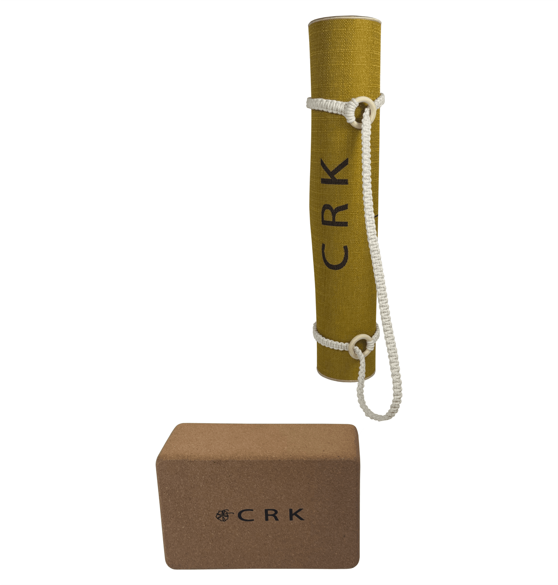 The Yellow Mat with a Boho Strap and Blocks • Limited Edition Yoga Kit - Crk