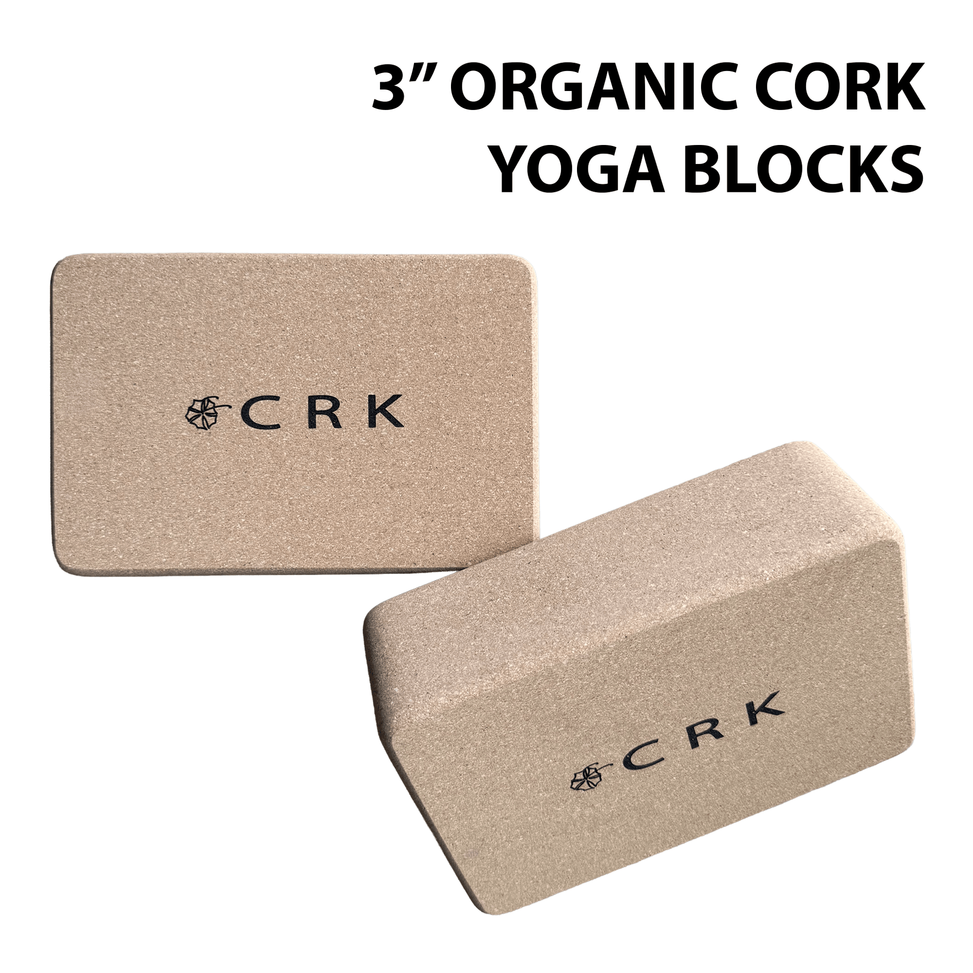 3" Organic Cork Yoga Blocks • The Crk Block - Crk