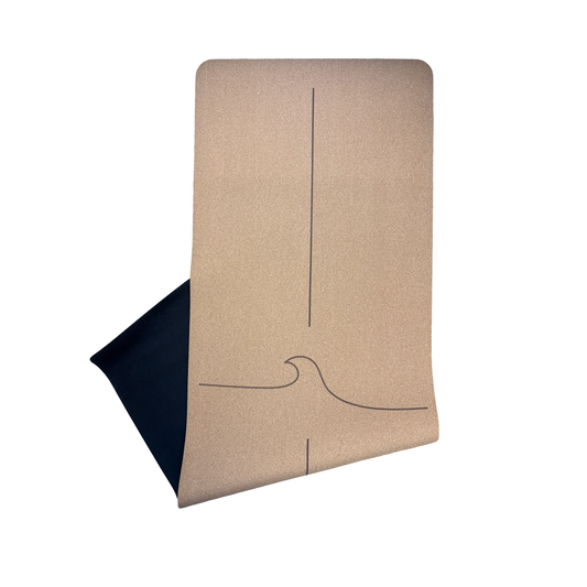 Crk's Organic Cork Yoga Mat with Recycled Natural Rubber, 4mm Thick • The Wave Mat (Liquidation - Final Sale)