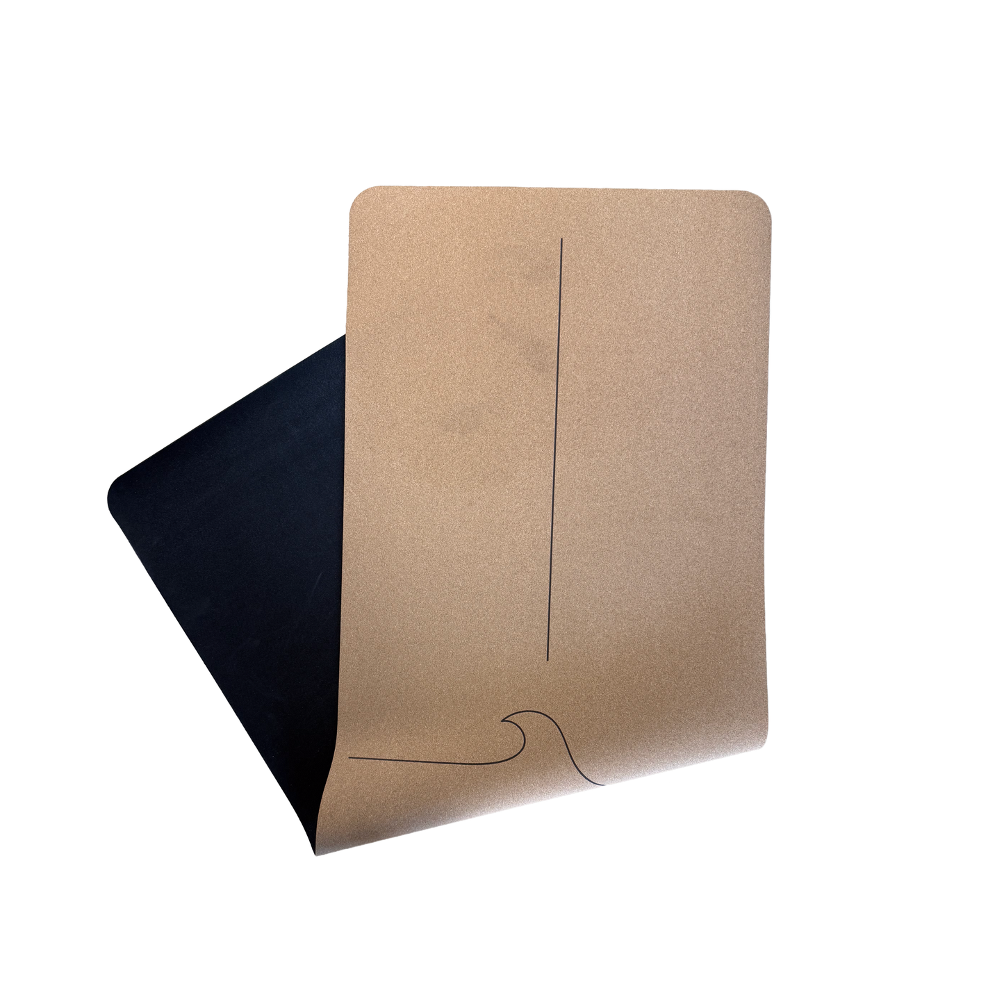 Crk's Organic Cork Yoga Mat with Recycled Natural Rubber, 4mm Thick • The Wave Mat (Liquidation - Final Sale)