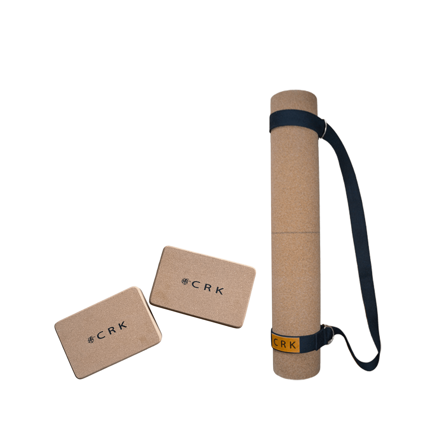 Crk Yoga Mat made of Organic Cork and Natural Rubber, 5mm Thick • The Flowers Mat - Crk
