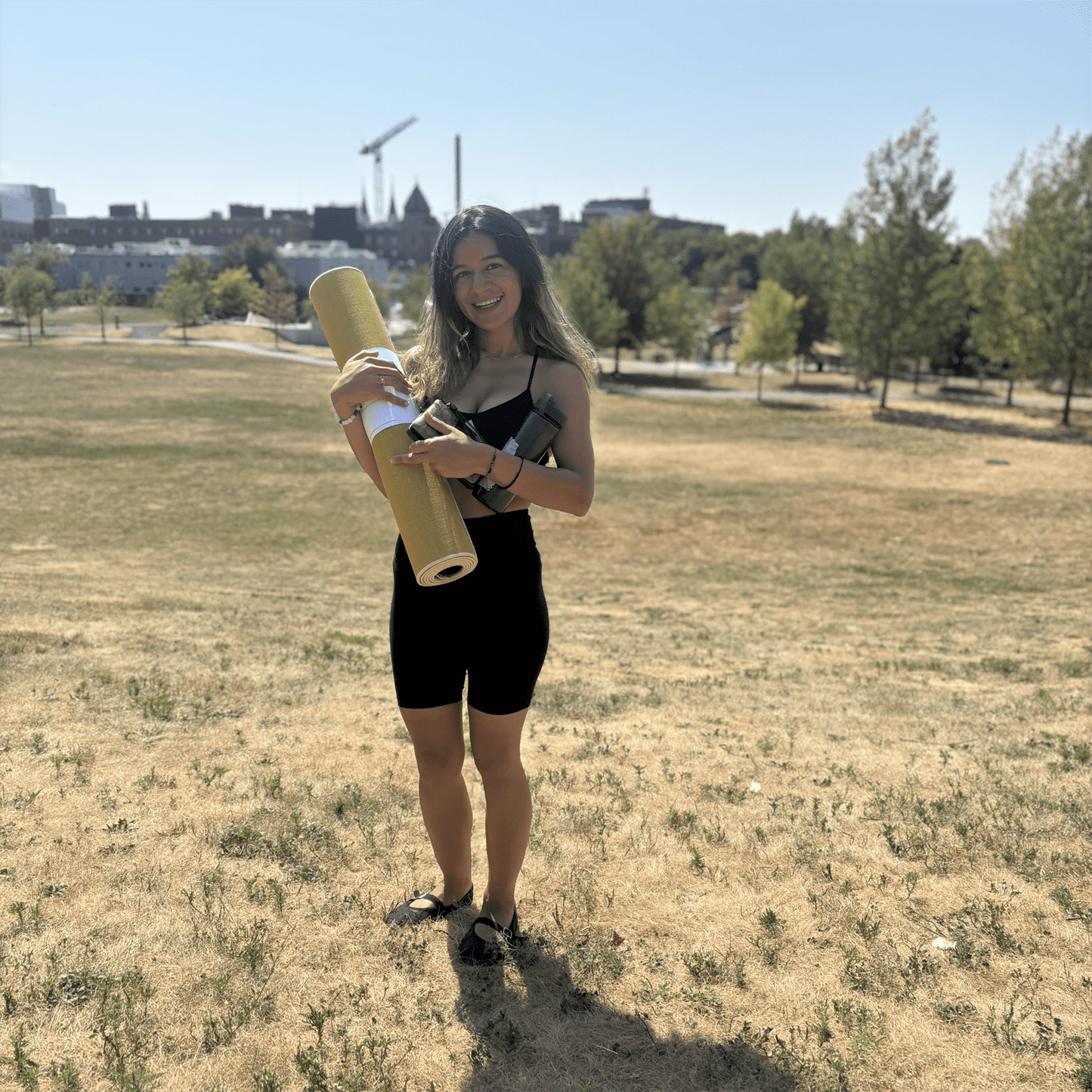 Crk Yoga Mat made of Organic Hemp and Natural Rubber, 5mm Thick • The Yellow Mat (Limited Edition) - Crk