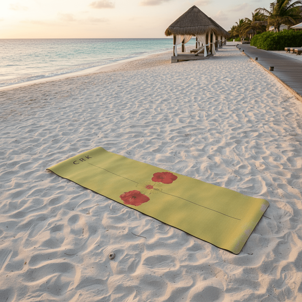 Crk Yoga Mat made of Organic Hemp and Natural Rubber, 5mm Thick • The Yellow Mat (Limited Edition) - Crk