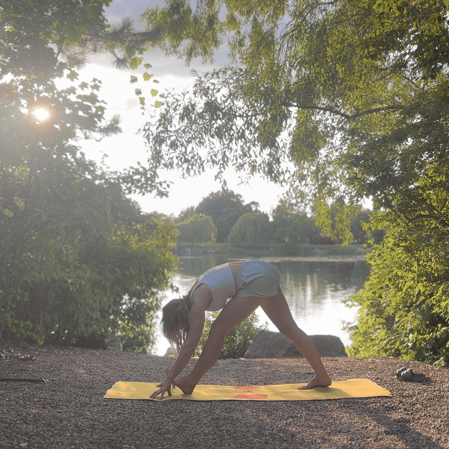 Crk Yoga Mat made of Organic Hemp and Natural Rubber, 5mm Thick • The Yellow Mat (Limited Edition) - Crk