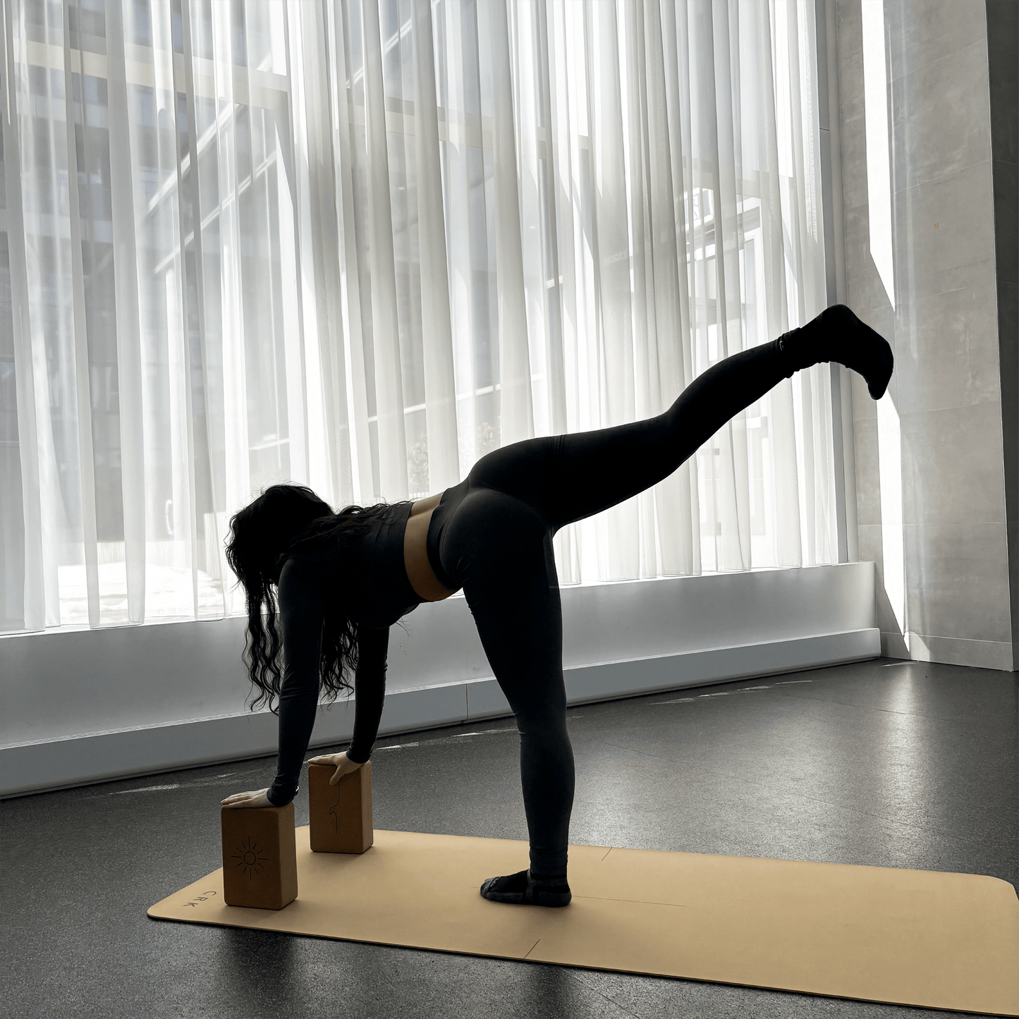 Crk's 3" Yoga Blocks Made of Organic Cork • Sun & Wave - Crk
