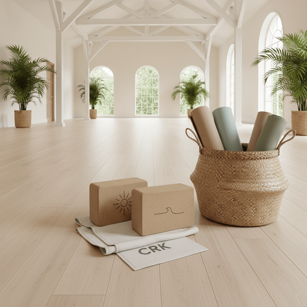 Crk's 3" Yoga Blocks Made of Organic Cork • Sun & Wave - Crk