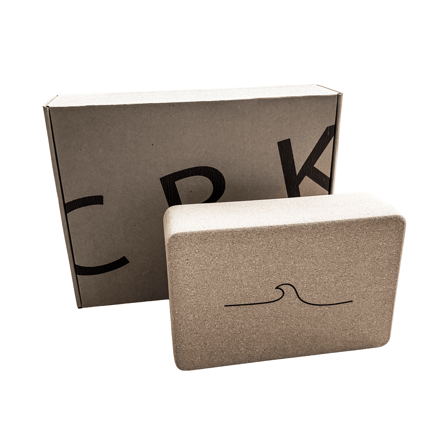 Crk's 3" Yoga Blocks Made of Organic Cork • Sun & Wave - Crk