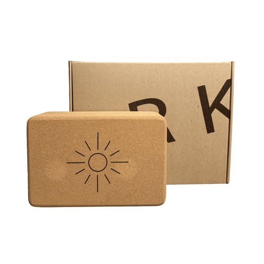 Crk's 3" Yoga Blocks Made of Organic Cork • Sun & Wave (Liquidation) - Crk