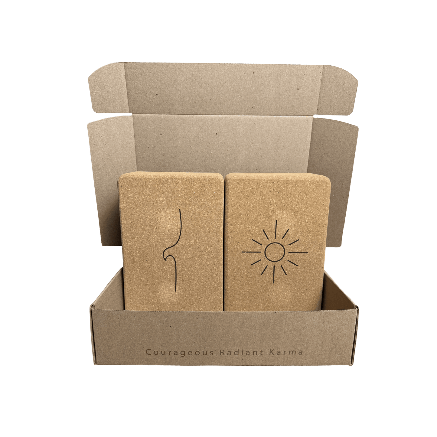 Crk's 3" Yoga Blocks Made of Organic Cork • Sun & Wave (Liquidation) - Crk