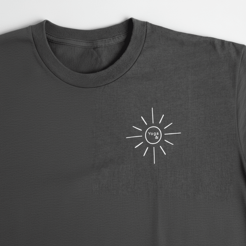 Crk's Charcoal T-Shirt • Yoga & Sun logo - Crk