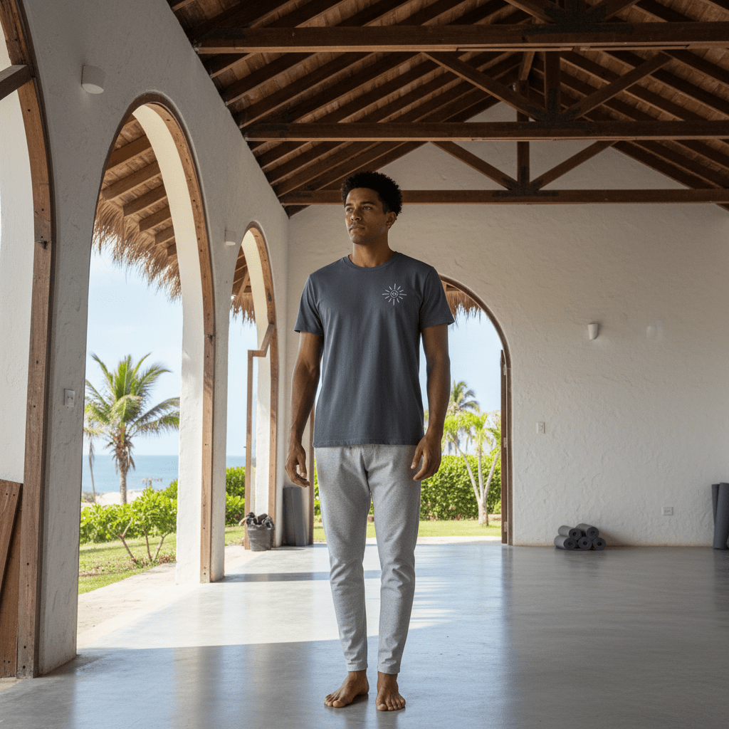 Crk's Charcoal T-Shirt • Yoga & Sun logo - Crk