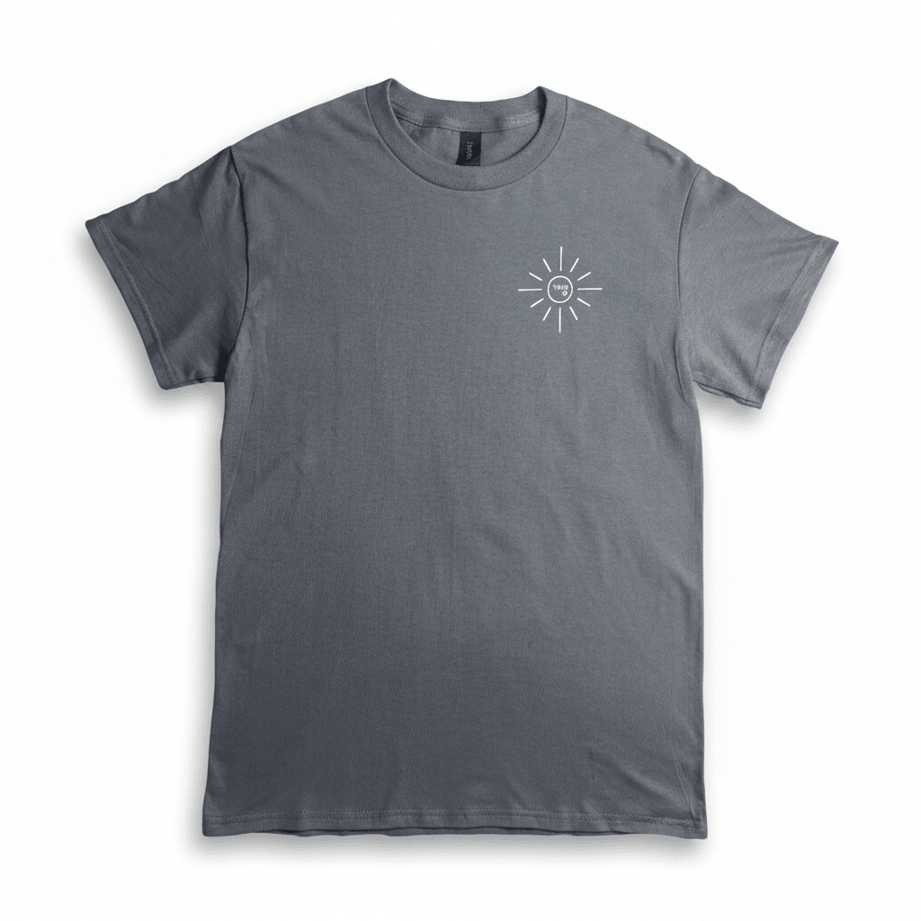 Crk's Charcoal T-Shirt • Yoga & Sun logo - Crk