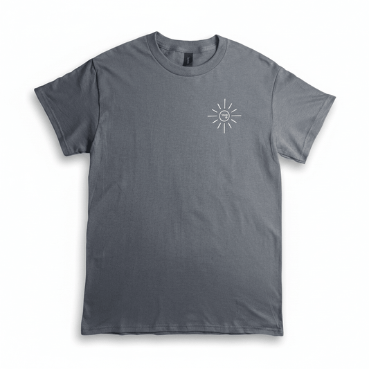 Crk's Charcoal T-Shirt • Yoga & Sun logo - Crk