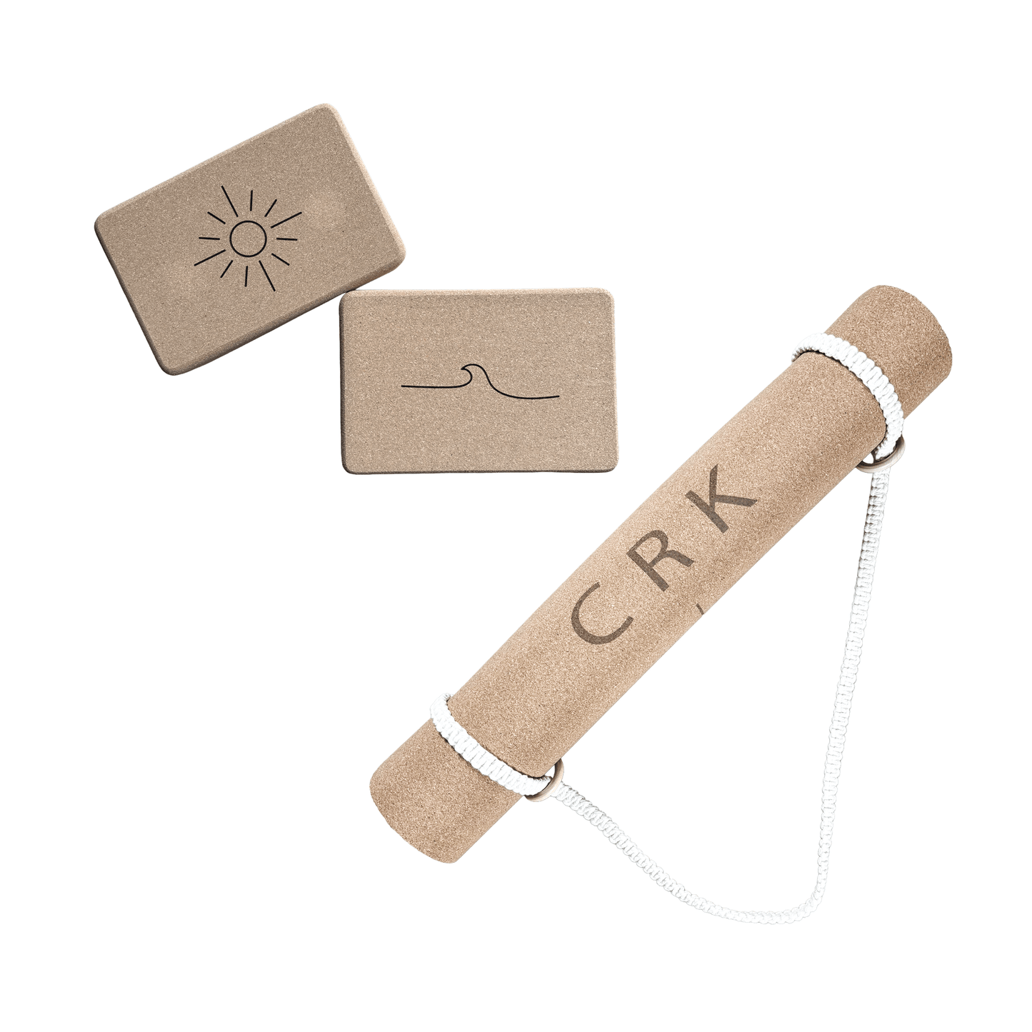 Crk's Organic Cork Yoga Mat with Natural Rubber, 4mm Thick • The Standard Mat Begin Yoga - Crk