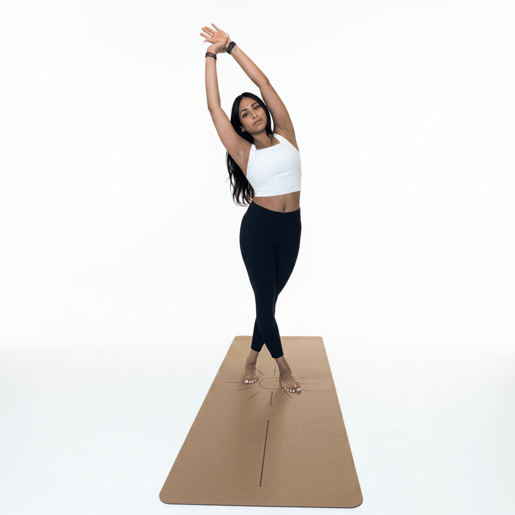 Crk's Organic Cork Yoga Mat with Recycled Natural Rubber, 4mm Thick • The Sun Mat - Crk