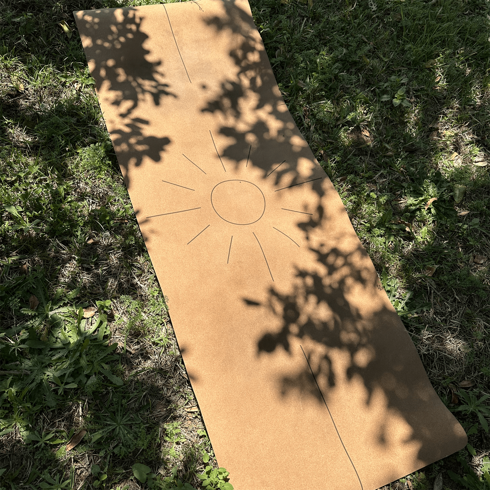 Crk's Organic Cork Yoga Mat with Recycled Natural Rubber, 4mm Thick • The Sun Mat - Crk