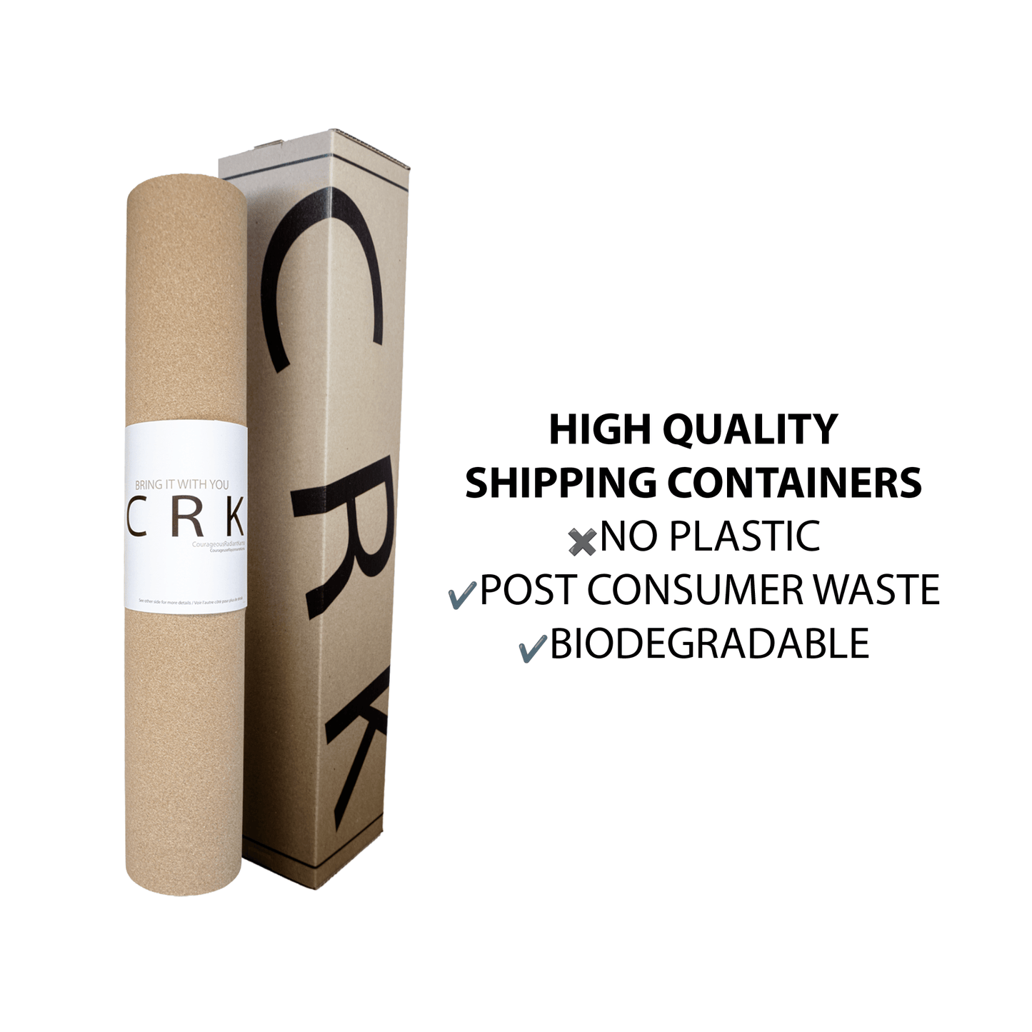 Crk's Organic Cork Yoga Mat with Recycled Natural Rubber, 4mm Thick • The Sun Mat - Crk