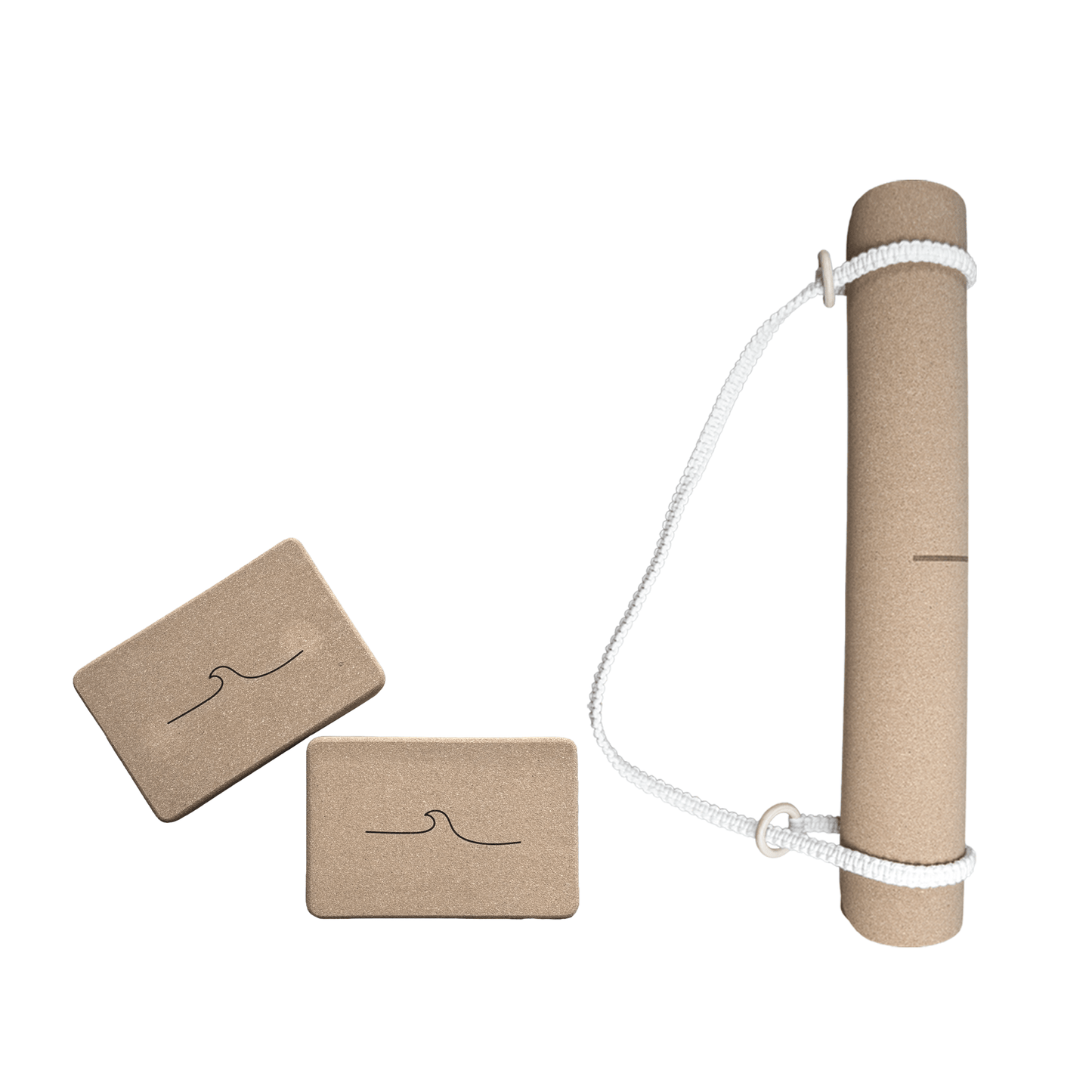 Crk's Organic Cork Yoga Mat with Recycled Natural Rubber, 4mm Thick • The Wave Mat - Crk