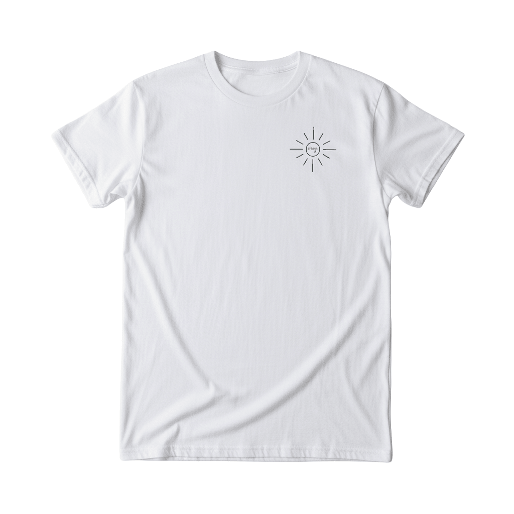 Crk's White T-Shirt • Pilates & Sun logo - Crk
