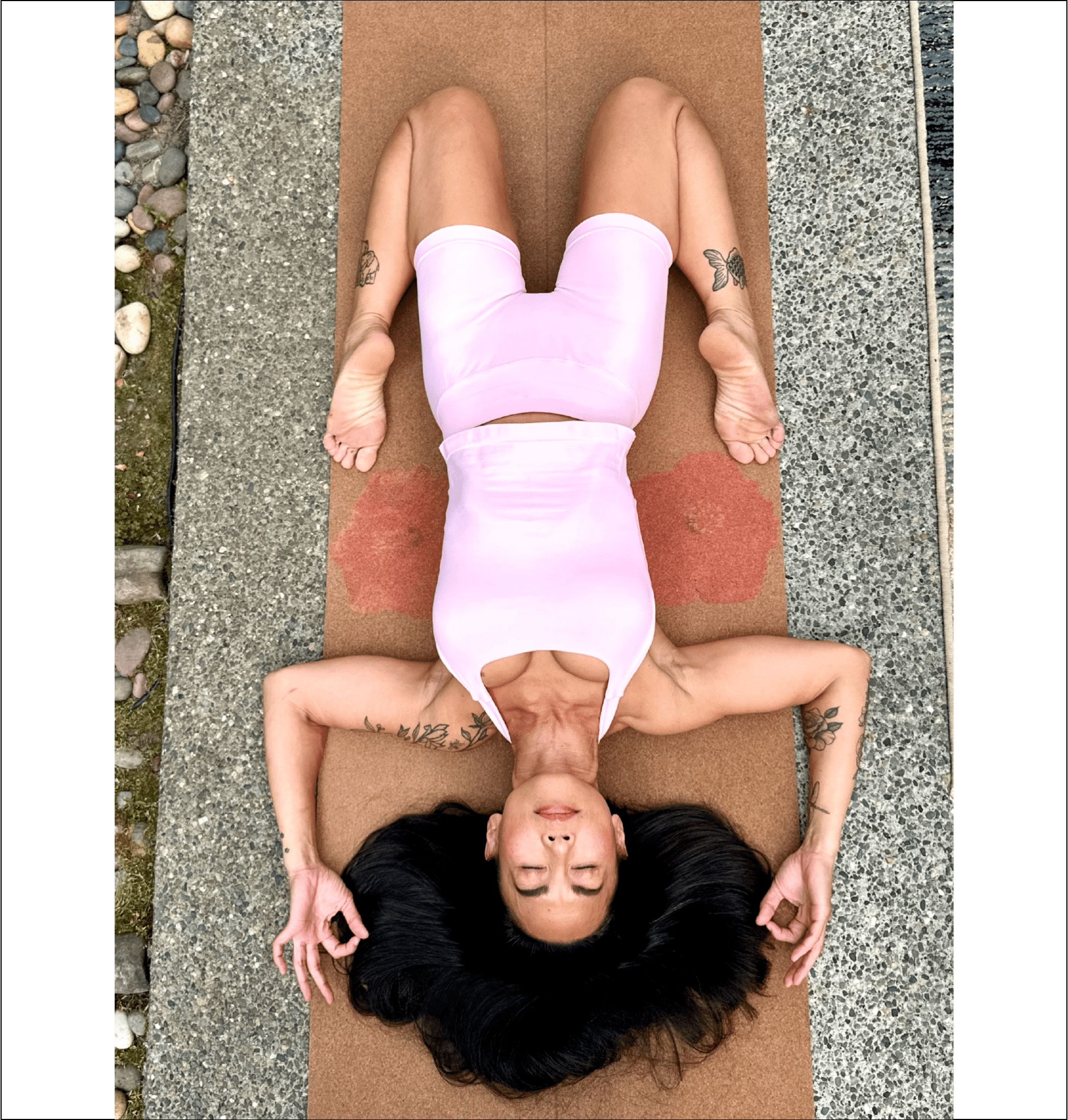Luxury Yoga Mat • The Flowers Mat 5mm Cork And Rubber - Crk