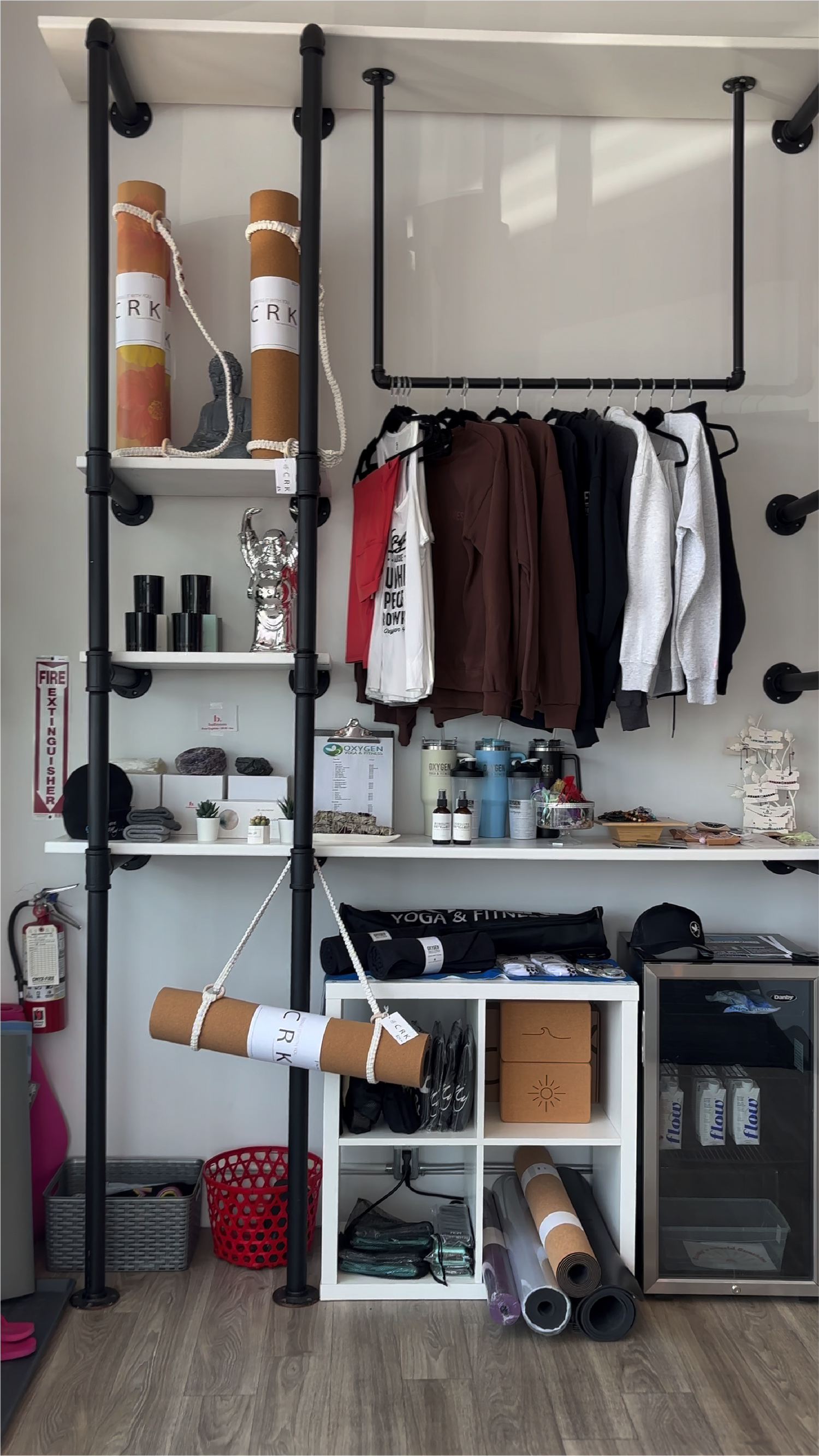 Yoga studio selling Crk products on consignment