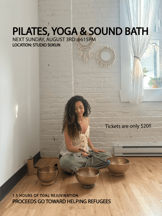 Pilates, Yoga & Sound Bath at Studio Sukūn August 3rd @615PM - Crk