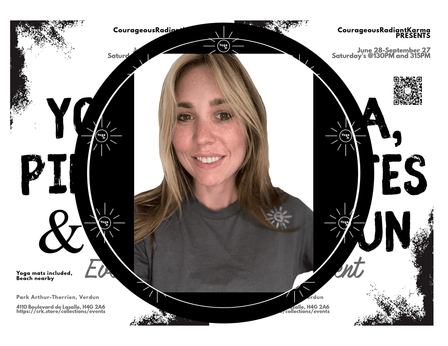 Saturday, August 2nd @130PM, @315PM • Yoga, Pilates & Sun with Sarah EN Chelsea EN - Crk