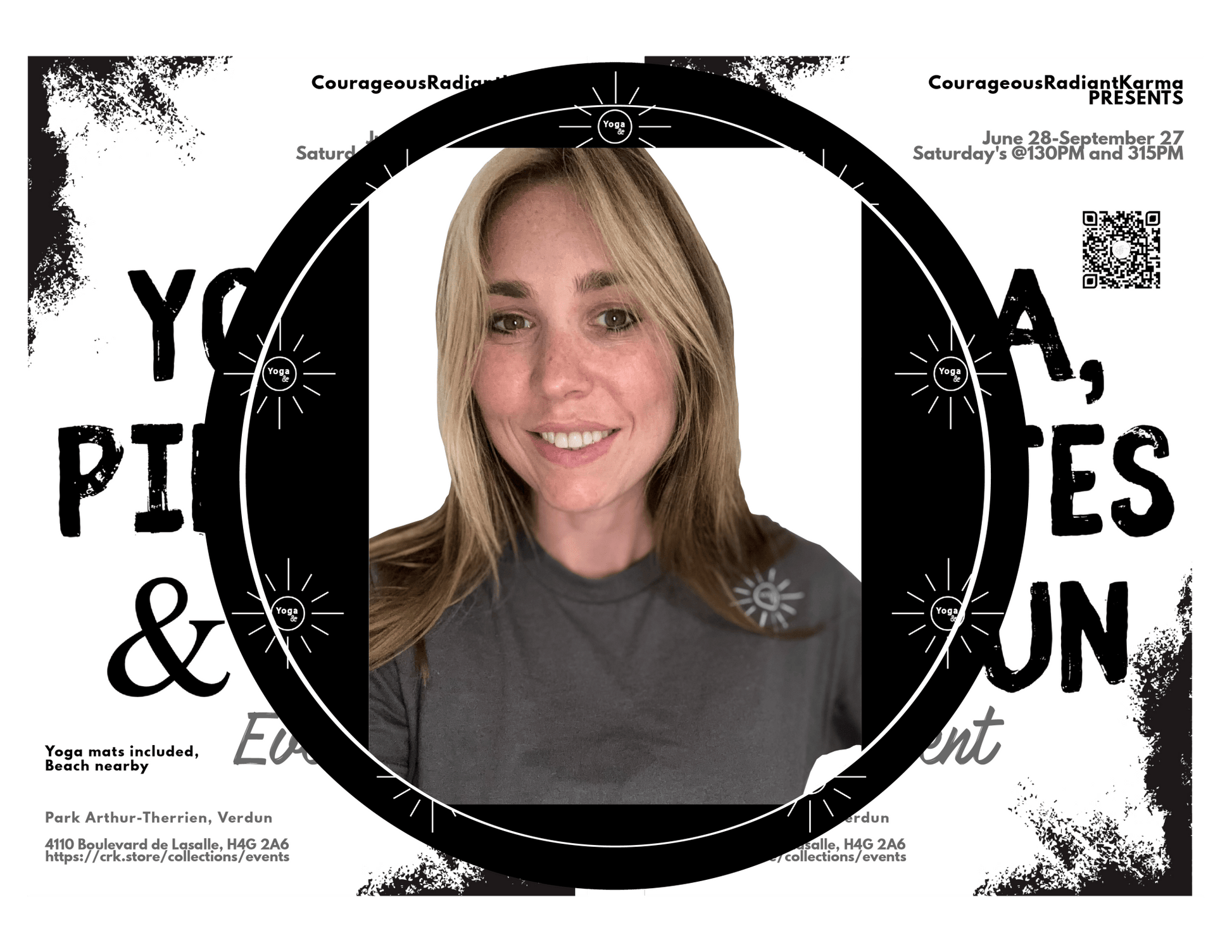 Saturday, August 2nd @130PM, @315PM • Yoga, Pilates & Sun with Sarah EN Chelsea EN - Crk