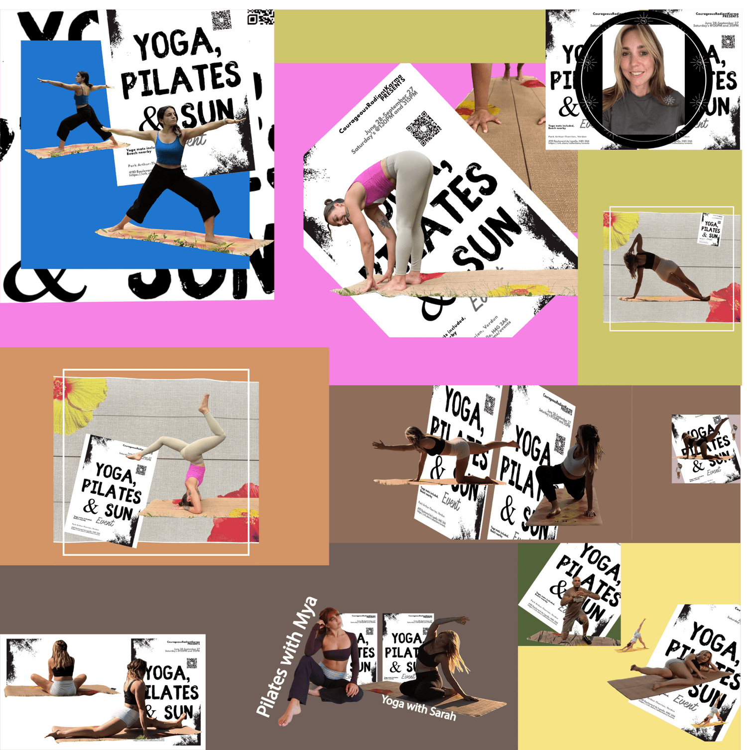 Saturday, September 27th @130PM • Yoga, Pilates & Sun—this is the last day🎉 with Sarah EN Lina EN - Crk