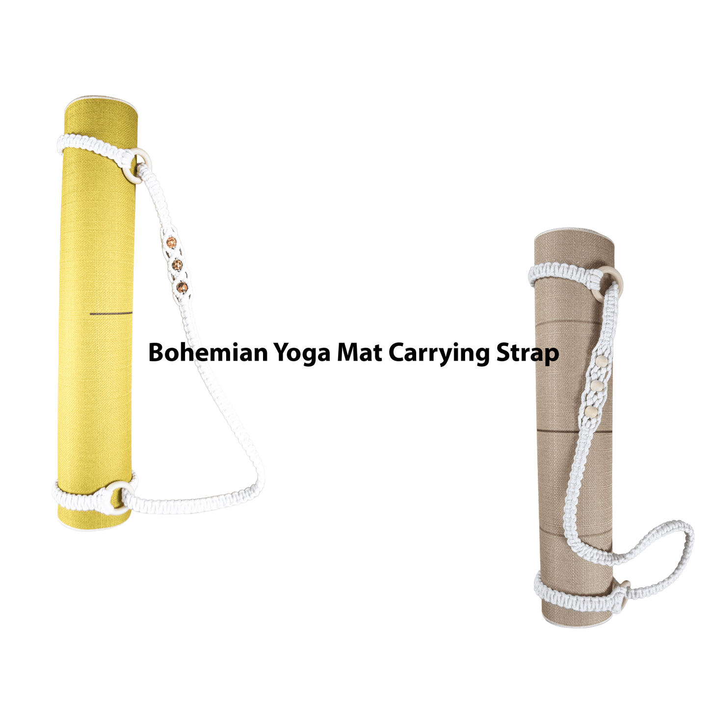 The Bead Strap • Yoga Mat Carrying Strap made of Cotton - Crk